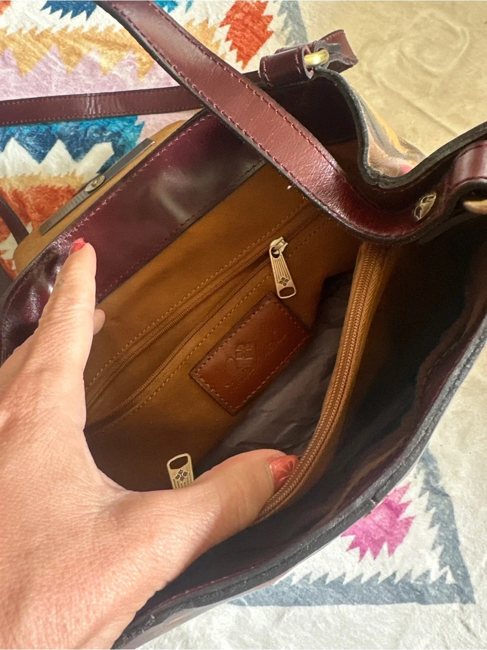 Patricia Nash Larone Shoulder Bag in Sienna Sunset